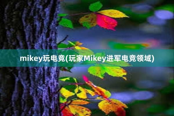 mikey玩电竞(玩家Mikey进军电竞领域)