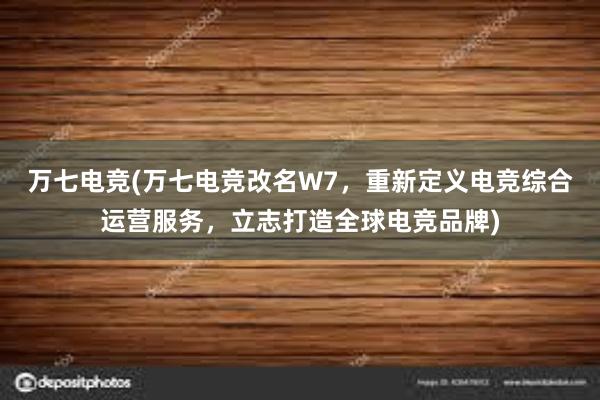 万七电竞(万七电竞改名W7，重新定义电竞综合运营服务，立志打造全球电竞品牌)