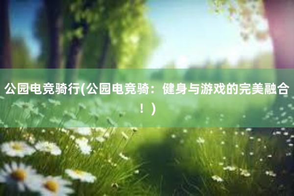 公园电竞骑行(公园电竞骑：健身与游戏的完美融合！)