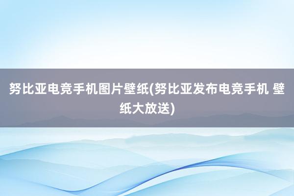 努比亚电竞手机图片壁纸(努比亚发布电竞手机 壁纸大放送)