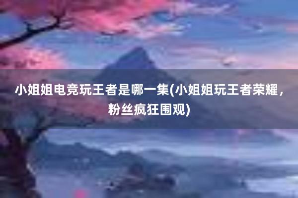 小姐姐电竞玩王者是哪一集(小姐姐玩王者荣耀，粉丝疯狂围观)