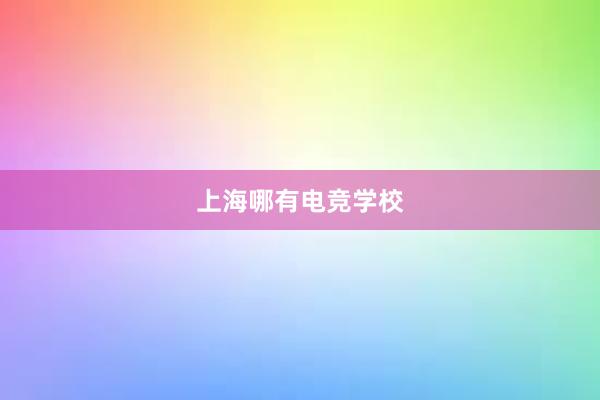 上海哪有电竞学校