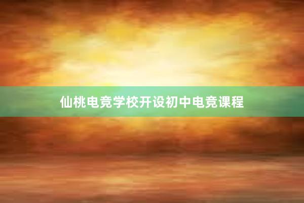 仙桃电竞学校开设初中电竞课程