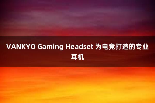 VANKYO Gaming Headset 为电竞打造的专业耳机