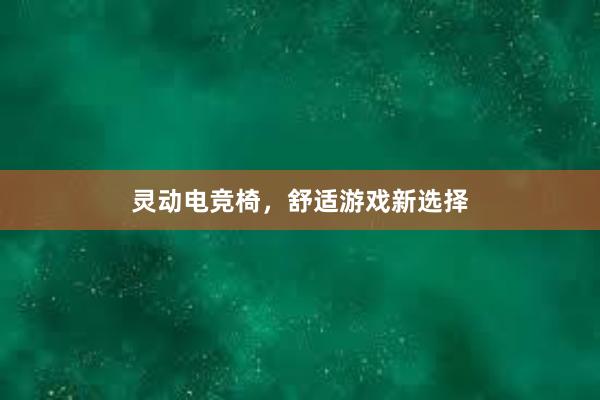 灵动电竞椅，舒适游戏新选择