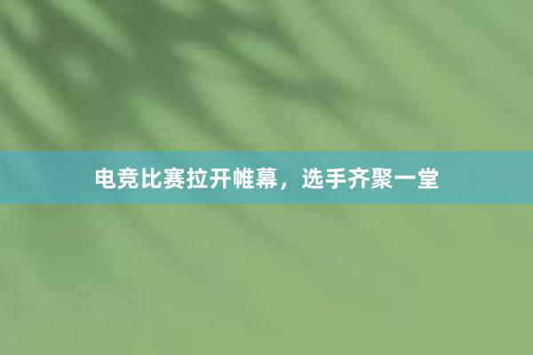 电竞比赛拉开帷幕，选手齐聚一堂