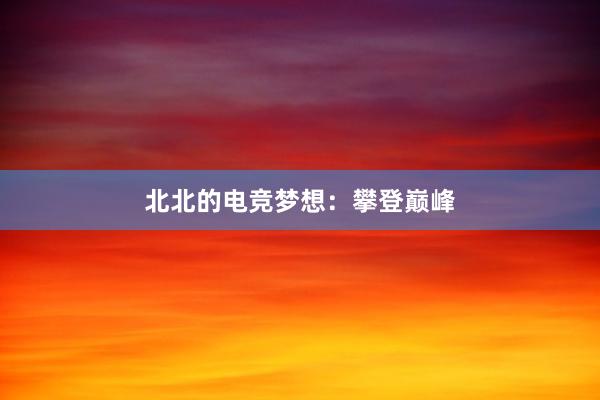 北北的电竞梦想：攀登巅峰