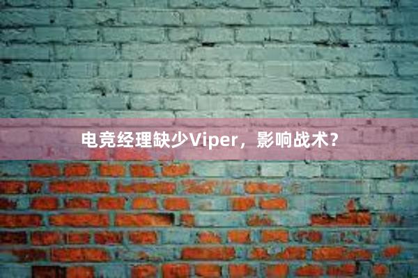 电竞经理缺少Viper，影响战术？