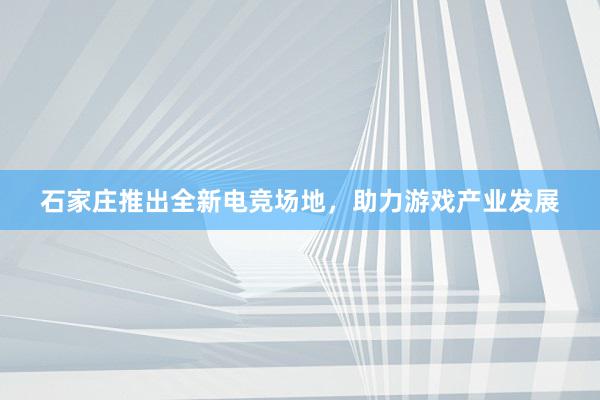 石家庄推出全新电竞场地，助力游戏产业发展